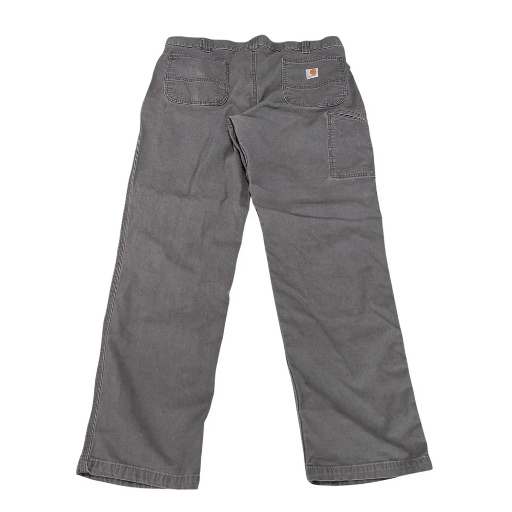 CARHARTT Relaxed Fit Rugged Flex Carpenter Work Pants Dark Green Size 40 x 34